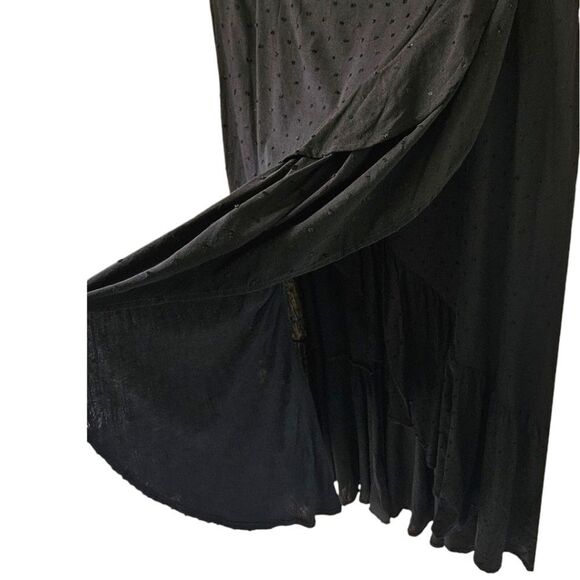 TORRID MAXI SWISS DOT Ruffle Hi-Lo Skirt Deep Black Plus Size 2 - Picture 6 of 16